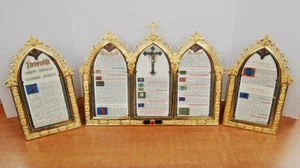 VERGOLDET TRADITIONELLES LATEINISCHES MESSE KARTENSET - KIRCHE #113G - Bild 1 von 12