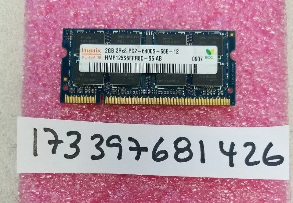 2GB DDR2 800 DDR 800 PC2 6400  DDR2-800 1.8V 200PIN  DUAL RANK  CL6 2Rx8  128X8  - Image 1 of 1