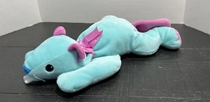 Ty Pillow Pal Chewy the Beaver Plush Stuffed Animal Toy Pink Blue Teal Soft 17" - Imagen 1 de 9