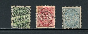 L640 Dänemark 1884/8 Wappen - größere Eckziffern 3v.  gebraucht - Bild 1 von 1