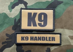 K9 Handler Coyote Tan Patch Set Sheriff SWAT POLICE Special Forces - Picture 1 of 3