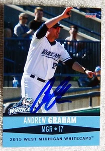 Detroit Tigers Andrew Graham Signed 2015 West Michigan Whitecaps Auto Card - Imagen 1 de 1
