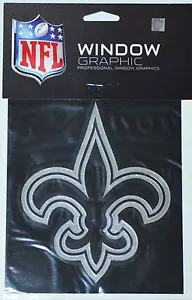 New Orleans Saints Silber Chrom Vinyl Fenster Grafik Aufkleber NFL Football - Bild 1 von 2