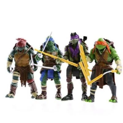 4PCS Lot TMNT Teenage Mutant Ninja Turtles Action Figures Anime Movie Xmas Gift - image 1 of 4