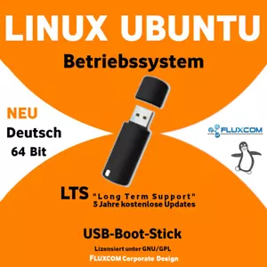 Linux Ubuntu 24.04.2 LTS 64 Bit, USB-Stick, komplettes Betriebssystem - Bild 1 von 2