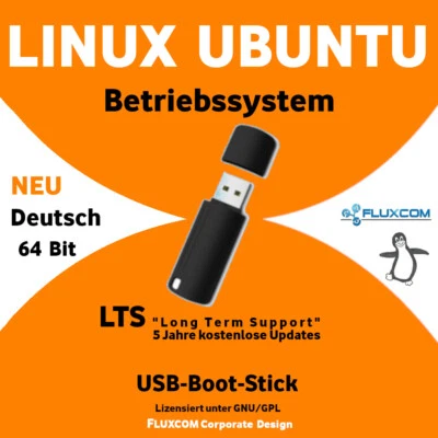 Linux Ubuntu 24.04.2 LTS 64 Bit, USB-Stick, komplettes Betriebssystem - Bild 1 von 2
