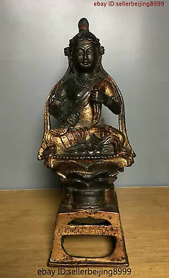 Collect Folk China Chinese Tibet Buddhism Temple Bronze Kwan-Yin Statue 0813 • 327.18$
