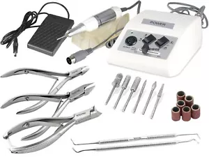 Fußpflegegerät Profi Hornhautentferner Nagelzangen Set Fußpflege Pediküre Fräser - Bild 1 von 8