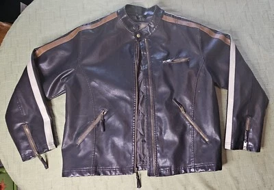 Chaqueta de motociclista Arizona de cuero sintético para hombre grande ligeramente usada Foto 1 de 4