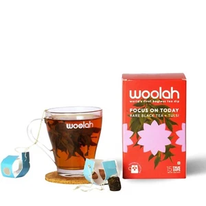 Woolah Rare Assam Black Tulsi Tea 15 pcs (30 Cups) 30g Free Shipping World Wide - Picture 1 of 9
