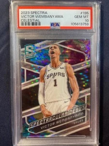 2023 Spectra #195 Victor Wembanyama RC #27/125 PSA 10 GEM-MT - Foto 1 di 2