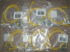 LASTAR INC #15221 3FT CAT5E MOLDED YELLOW SNAGLESS CABLE - SET OF 6 - NEW! - Picture 1 of 1