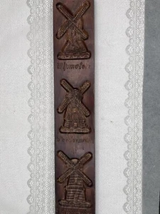 Vtg Long Wood Cookie Mold 3windmill - Picture 1 of 12