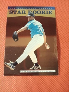 1996 LIVAN HERNANDEZ UPPER DECK BASEBALL ROOKIE CARD RC #244 MARLINS CUBA - Picture 1 of 2