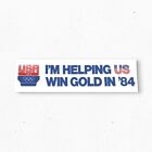 LA OLYMPICS 1984 USA Bumper Sticker - Advertising Vintage Style - Vinyl 80s 90s
