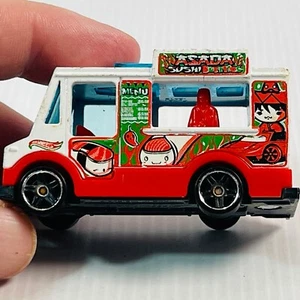 Hot Wheels Quick Bite Asada Sushi Burritos Van Red White - Picture 1 of 9