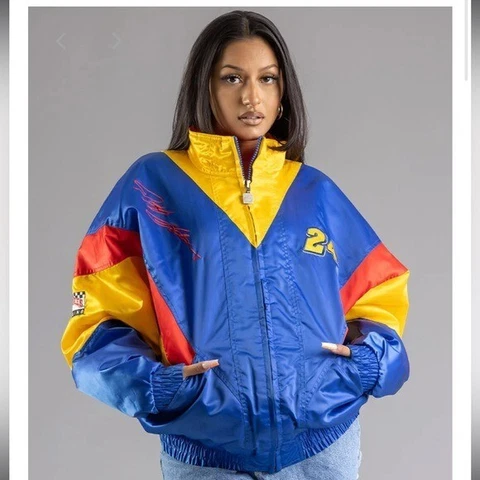 Vintage Jeff Gordon Nascar 90s Racing Puff Jacket Sz XL Cover