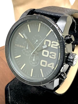 Diesel Reloj Hombre DZ4216 Cuarzo Cronógrafo Esfera Negra Correa Cuero 52mm Foto 1 de 4