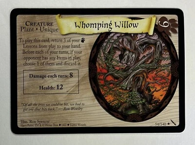 Harry Potter TCG Whomping Willow WOTC Chamber of Secrets Unplayed - Image 1 of 2