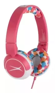 Altec Lansing Kid's Wired Over-Ear Headphones - Hearts/Pink Ages 3-5 - Picture 1 of 6