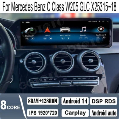 14.9" Car Radio for Mercedes Benz C Class W205 GLC X253 2015-2018 Stereo Upgrade - Image 1 of 4