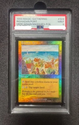 PSA 9 MTG FOIL RISHADAN PORT LP - Mercadian Masques GRADED RARE HTF - Image 1 of 4