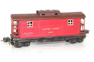 Caboose de hojalata vintage de preguerra Lionel Lines 2817 (1937-1942) - Imagen 1 de 7