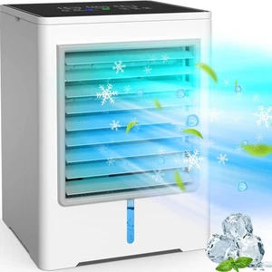 Portable Air Conditioners, Evaporative Air Cooler with 3 Speeds, USB Touch Pe... - Picture 1 of 7