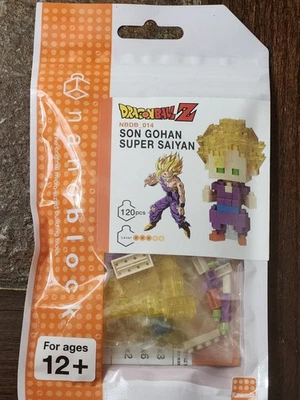 New Nanoblock Son Gohan Super Saiyan  Dragon Ball Z DBZ Figure Building Block - Image 1 of 2
