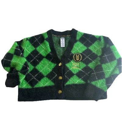 Suéter Wicked Justice Negro y Verde a Cuadros Talla S 7/8 Niñas Oz Elphaba Foto 1 de 4