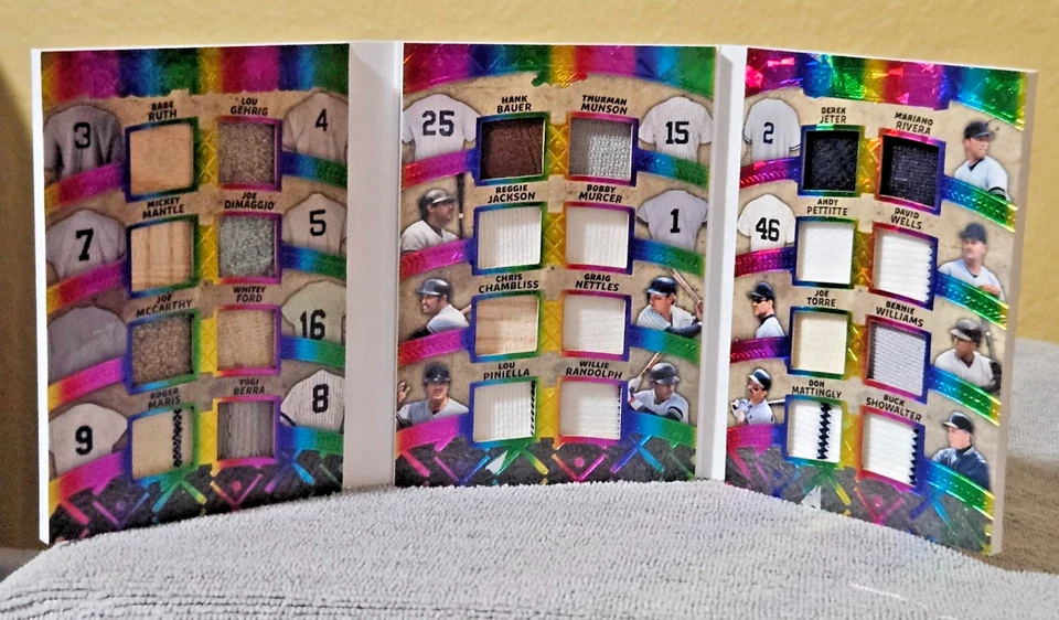 2025 LEAF SPECTACULAR YANKEES LEGENDS 24 GAME-USED RELICS - RUTH, GEHRIG...#2/3 - Image 1 of 4