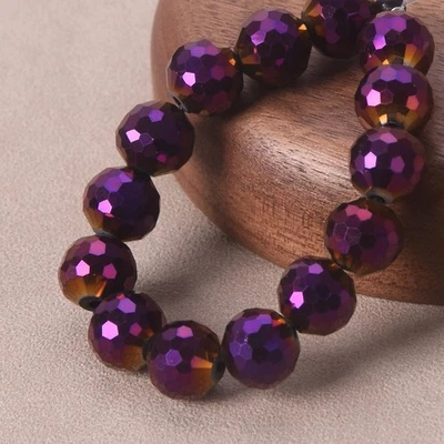 Round Faceted Disco Ball Shape 6mm 8mm 10mm 12mm Crystal Glass Loose Beads Lot - Image 1 of 3