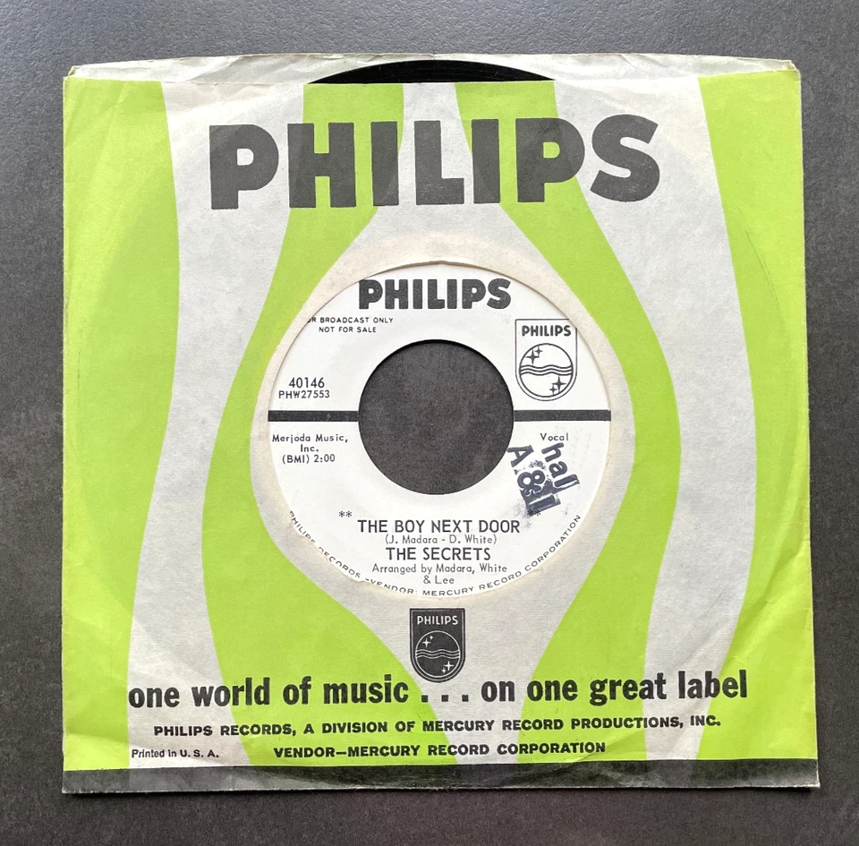 7" The Secrets - The Boy Next Door - US Philips Promo - Bild 1 von 1