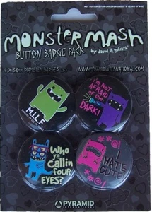 DAVID GOLIATH MONSTER MASH SPILLE SPILLA PIN BADGE BP80373 - Imagen 1 de 1