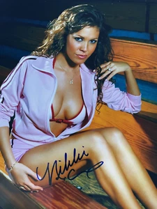 Nikki Cox foto autografata firmata a mano 8 x 10 colori BELLA! - Foto 1 di 2