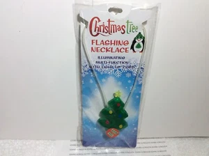 CHRISTMAS TREE FLASHING NECKLACE New in sealed bag Multi-function Holiday Lights - Picture 1 of 2