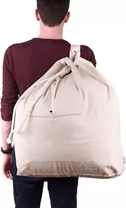 Beldray Oversized Laundary Canvas Backpack Cream LA055170EU - Picture 1 of 8
