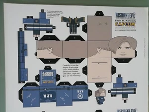 Official Resident Evil LEON KENNEDY Cubecraft Artwork Cut Out Construction Model - Picture 1 of 1