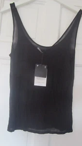 bnwt ZARA black lingerie 100% silk vest size M £55.99 1285/701/800 - Picture 1 of 6