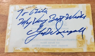 Gil McDougald Autograph on his own Business Card. NY Yankees Player - Imagem 1 de 3