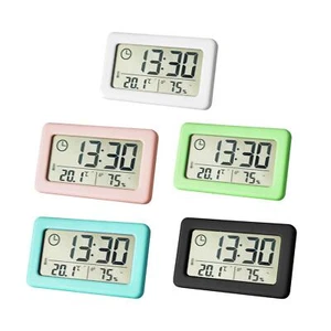 Digital Alarm Clock Temperature Wall Mounted Bedroom Children Room Decor - Picture 1 of 62