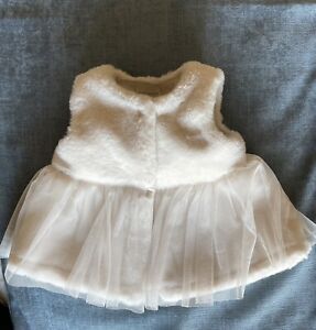 Baby Girl Faux-Fur Tulle Dress Tunic Size 3-6 Months