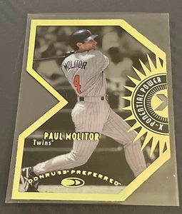 1997 Donruss Preferred X-Ponenttial Die Cut #2A Paul Molitor /3000  - Picture 1 of 2