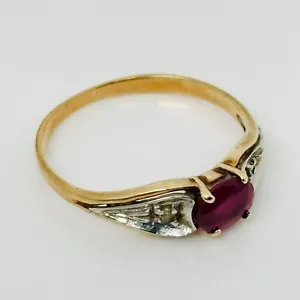 Ruby and Diamond Ring - Size 5 1/2 - Picture 1 of 5