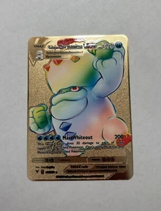 Galarian Darmanitan VMAX Rainbow Gold Metal Foil Fan Art Display Card 187/185 - Picture 1 of 2