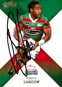 Signed 2011 South Sydney Rabbitohs NRL Select Strike Card - Chris Sandow - Picture 1 of 3