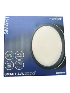 Nordlux Ava Smart Deckenleuchte.- 9,5 W - warmweiß - Schwarz- IP54 -Alexa Google - Bild 1 von 5