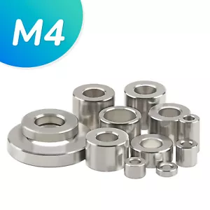 M4 Stainless Steel Spacers Bush Standoffs 6mm - 10mm OD Round Thick Washers - Picture 1 of 6