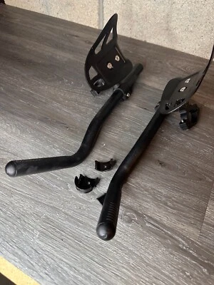 OEM Aluminum TT Aerobar Road Bike Bar Extensions 15" 25.4mm 31.8mm - Image 1 of 4