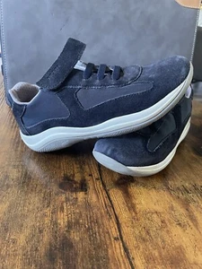 KIDS PRADA Americas Cup Sneakers Blue Suede Unisex Straps EU 32 US 2Y - Picture 1 of 10